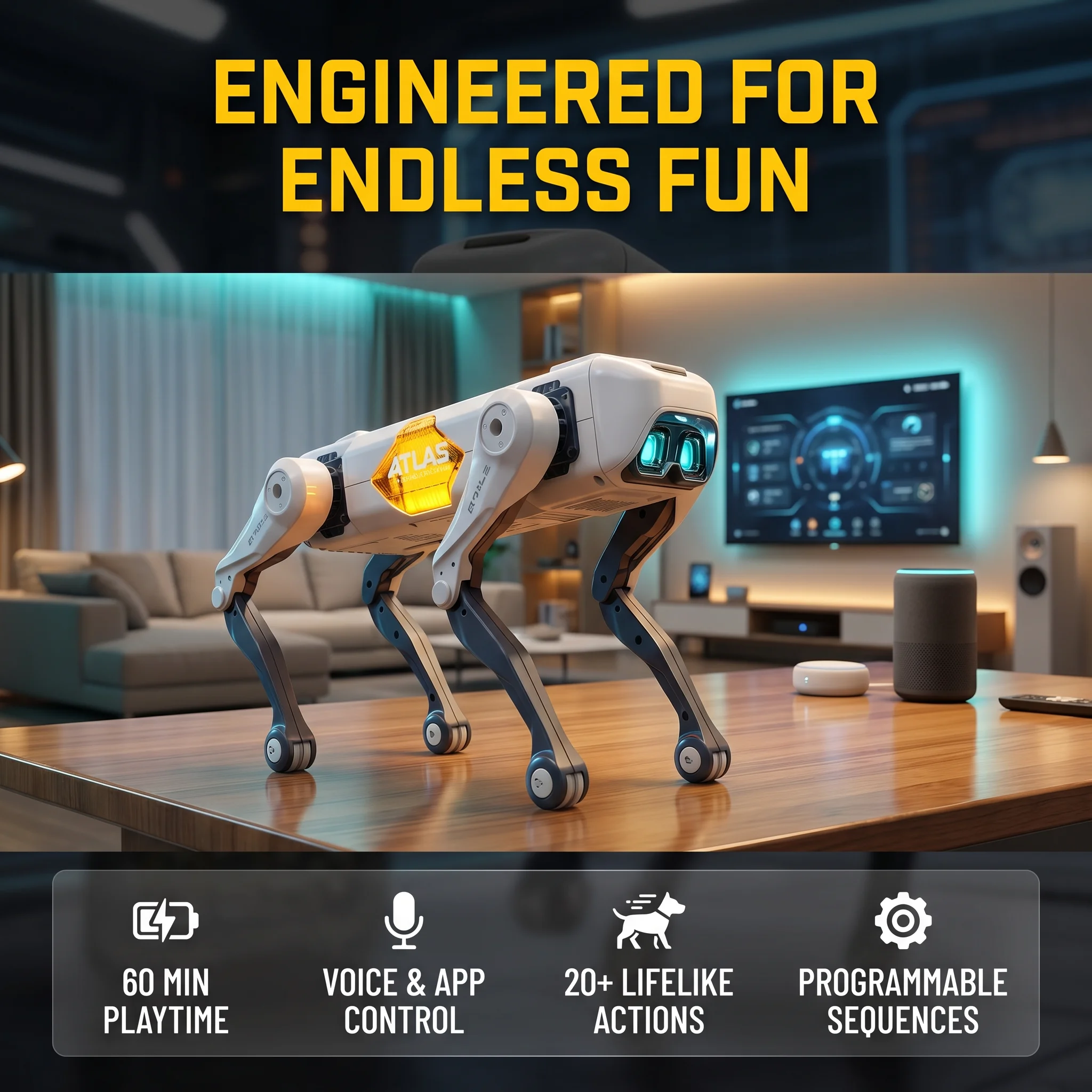 Science Robot - Robot chien intelligent IA, contrôle vocal